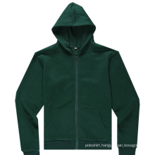 Mens Blank Long Sleeve Full Zipper Hoodie